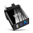 thumbnail image 3 of Cargador GaN de 65 W Cargador rápido QC3.0 de 2 puertos para iPhone 13 Pro (UK Black) Likrtyny Para estrenar, 3 of 8