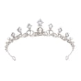 thumbnail image 1 of Zhuge Tiara de boda para novia, diadema de princesa, corona de novia, joyería para el cabello con diamantes de imitación de cristal, decoración para novia, cumpleaños, graduación, boda (plateada), 1 of 5