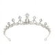 thumbnail image 1 of Zhuge Tiara de boda para novia, diadema de princesa, corona de novia, joyería para el cabello con diamantes de imitación de cristal, decoración para novia, cumpleaños, graduación, boda (plateada), 1 of 5