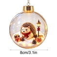 thumbnail image 5 of Light Up Animal Christmas Ball Ornament for Tree Decor, Glowing Christmas Balls Ornament with Mini Porcupine & LED Warm Lights, Clear Winter Scene Balls for Mantel Window, Holiday Keepsake, 5 of 6