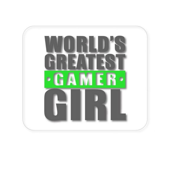DistinctInk Mouse Pad - 1/4" Foam Rubber - World's Greatest Gamer Girl Video Games