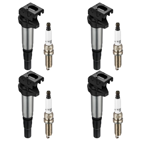 BDFHYK Ignition Coils UF598 and Iridium Spark Plug 97968 Compatible with Mini Cooper Countryman Paceman l4 1.6L Replaces 5C1749 178-8533 E1098 52-2104 C1692 12137575010 ILZKBR7B8G 1213755001 Set of 4