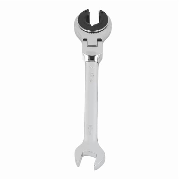 Ratcheting Tubing Brake Line Wrench 12mm 72 Teeth Adjustable Angle Steel Oil Pipe Open Ratchet Wrench Tool,1 * Brake Line Wrench,As Shown