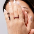 thumbnail image 3 of Angara Natural 0.61 Ct. Ruby Non Eternity Wedding Band in 14K Rose Gold for Women (Ring Size: 4.5), 3 of 12