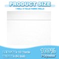 thumbnail image 2 of Uxcell Polyester Tulle Fabric Rolls Fabric Spool Tulle for DIY Wedding White 54 Inch by 10 Yards, 2 of 5