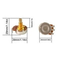 thumbnail image 5 of Yokua 2Pcs A500K/B500K Guitar Pots Shaft Taper Volumes Guitar Potentiometer, 5 of 11