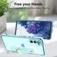 thumbnail image 4 of for Samsung Galaxy S20 Fe 5G Case with Strap Stand Love Hearts Design for Women Girl Men, Plating with Wristband Kickstand Camera Lens Protection Bumper for Galaxy S20 Fe 5G-Blue, 4 of 12