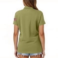 thumbnail image 4 of Trgacdwlo 1776-2026 USA 250th Anniversary Womens Polo Shirts Patriotic Short Sleeve Golf Polo Shirts for Women Tunic Shirt Green L, 4 of 4