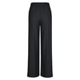 thumbnail image 6 of Women's Elastic Drawstring Waist Pants, Solid Color Casual Lounge Pants, Soft Wide Leg Loungewear for Home, Daily Wear, Relaxed Outfits and Comfort Black L, 6 of 7
