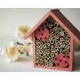 thumbnail image 3 of Cestari Kitchen Bamboo Tube & FSC Fir Bee Hotel for Native Bees, Hanging or Flat Mount, Rose Pink, 3 of 8