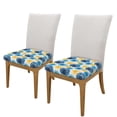 thumbnail image 2 of Gukieu Circular Print Square Cushion Cover, Elastic Strap Chair Protector, Suitable for Family Restaurant, Hotel Banquet Decorations-Two Pieces, 2 of 7