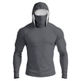 thumbnail image 2 of Dresfit Sun Shirt Mens Cooling Hooded Fishing Shirts Summer 2026 Long Sleeve Outdoor Pullover Upf 50+ Sun Protection Hiking Hoodies with Face Mask Dark Gray 3XL, 2 of 9