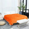 Microfiber Flannel Fleece Blanket Plush Throw Orange Twin/Full/Queen