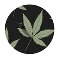 thumbnail image 3 of WYYP Outdoor Patio Round Tablecloth - Marijuana Table Cover with Washable Table Coth for /Circular Table/BBQs White, 3 of 8