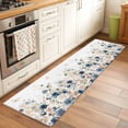 thumbnail image 2 of Navy Blue Spring Floral 2'x6' Runner Rugs for Hallway Kitchen Bedside Non Slip, Elegant Pastoral Flowers Watercolor Entryway Rug Runners with Rubber Backing, Long Carpet Runner for Laundry Room, 2 of 8