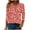 Red, variant on JTZGDY 3/4 Length Sleeve Womens Tops Casual V Neck Fall Shirts Loose Fit Dressy Pullover Blouse Trendy Oversized Basic Tunics for Leggings Gray#02 L