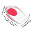 thumbnail image 2 of 2 Pairs Silicone Half Heel Pad Pad Silicone Half Heel Transparent Insole Heel Mat Half Pad Increased Shoe Mat, Men, 2 of 9