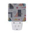 thumbnail image 5 of Yayeee LED Plug in Night Light for The Home with Auto Dusk to Dawn Light Sensors, 2 Pack, White Simple Shapes, 5 of 6