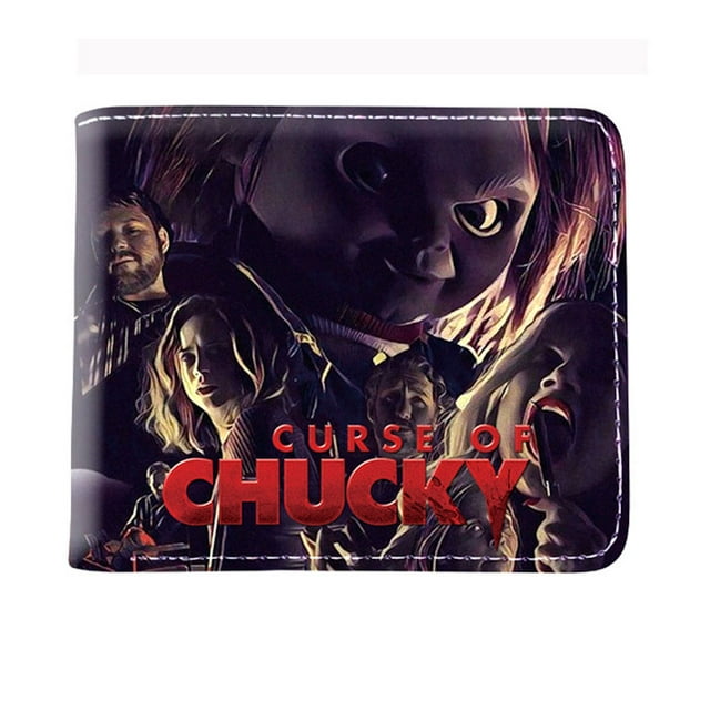 Monedero de piel plegable Chucky Horror Curse Anime