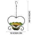 thumbnail image 2 of Comedero de hierro para pájaros | Comedero de jardín con forma de corazón y diseño floral | Comedero colgante para exteriores para decoración de jardín | Atrae aves silvestres, 2 of 6