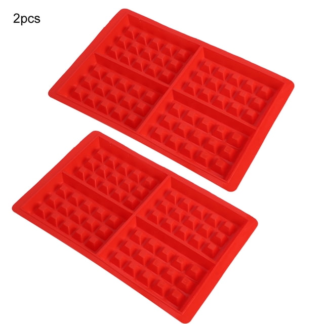 Blantye 2pcs Outils de Cuisson Bricolage Silicone Gaufres Muffin Moule Gâteau Moulins au Chocolat Accessoire de la Cuisine