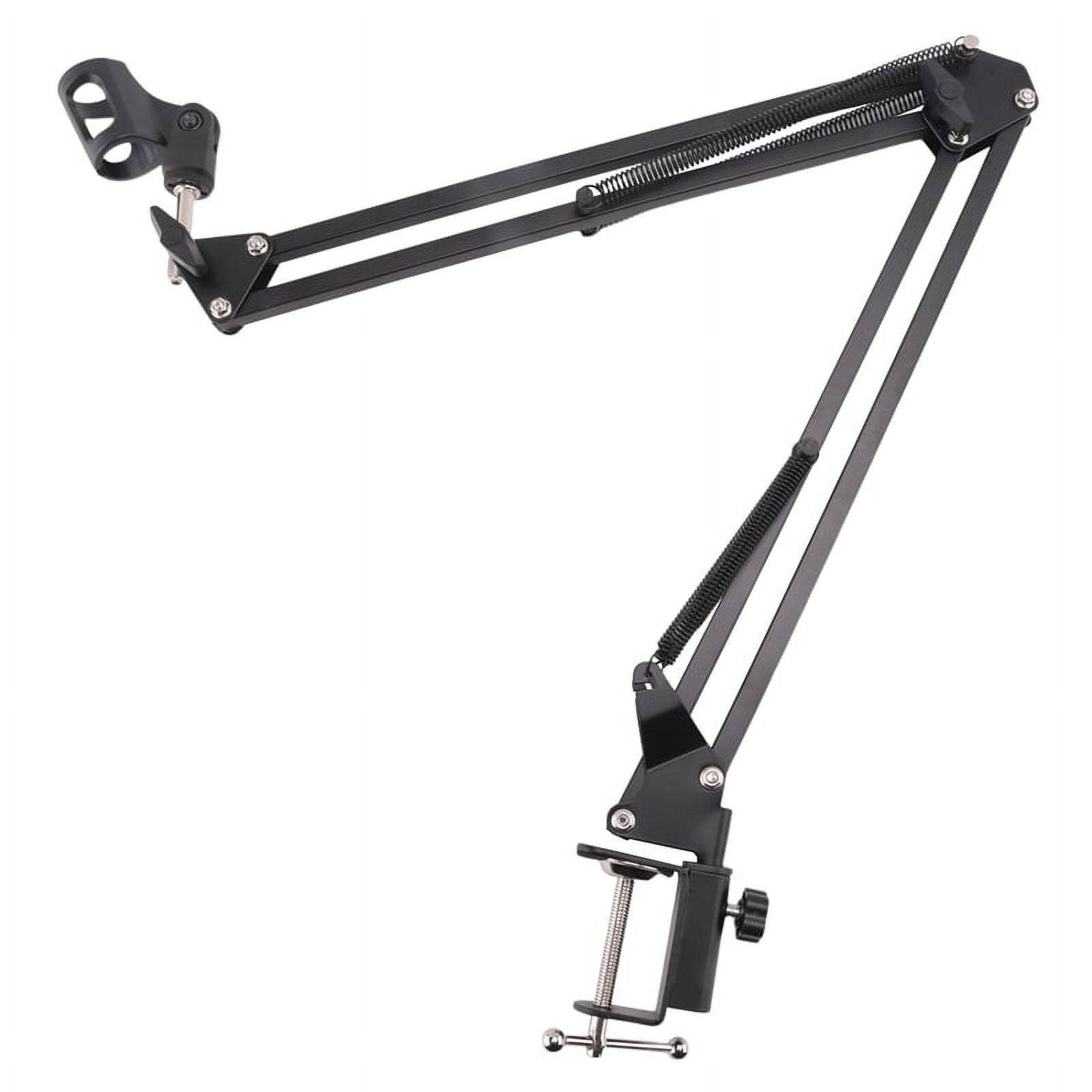 YUZUHOME Microphone Arm Stand, Adjustable Suspension Boom Scissor Mic Stand With 3/8\" To 5/8\" And 3/8\" To 1/4\"Screw Adapter Clip For Blue Yeti...
