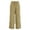 X1Khaki, variant on lnmuld Girls Solid Crinkle Gauze Wide Leg Pants Elastic Drawstring Split Hem Casual Beach Trousers Size:5-6 Years