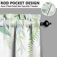 thumbnail image 3 of Green Leaves Kitchen Curtains and Valances Set-3 Piece Kitchen Curtains Sets with Valance for Windows Rod Pocket Machine Washable Kitchen Decor(54"x18"+2x27.5"x24"), 3 of 4