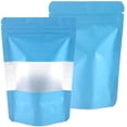 thumbnail image 1 of Matte Metallic Color With Frosted Window Display Stand-Up Resealable Bags, 1 of 6