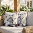 thumbnail image 3 of Pillow Covers 20x20 Set of 2, Vintage Gnomes Square Throw Pillow Covers for Couch/Sofa/Living Room, Black Red Checkered Retro Art Decorative Soft Pillowcases for Couch Throw Pillows, 3 of 9