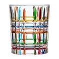 thumbnail image 2 of Diamond Painted Crystal Glass, Old Fashid Tumblers for Drinking Cocktail for Men Women at Bar, Colorful Glass with Stripes, 2 of 9