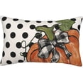 thumbnail image 2 of Fall Pillow Covers 12 x 20 Inch Set of 2 Autumn Polka Dot Pumpkin Maple Leaves Throw Pillow Covers Outdoor Thanksgiving Harvest Farmhouse Pillowcase Lumbar Cushion Case for Home Sofa Porch, 2 of 6