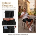 thumbnail image 5 of LWavelet Mens Cargo Shorts Elastic Waist Drawstring Casual Work Shorts Summer Hiking Traval Shorts with Pockets, 5 of 8