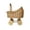 Yellow-L, variant on Feledorashia Woven Rattan Flower Basket, Pram Shaped Flower Basket, Multifunctional Flower Arrangement Basket with Wheel and Handle, Rustic Home Decor for Weddings Party Candy Display