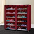 thumbnail image 3 of Zimtown 6 Layers 12 Grids Shoe Cabinet, Shoe Storage Organizer Rack,Space Saving Shoes Tower Closet, Multiple Colors, 3 of 11
