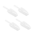 4 PCS Mini Clear Plastic Ice Scoop Scoopers for Weddings Candy Dessert
