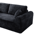 thumbnail image 5 of 3 Seater Couch, Corduroy Boneless Couches for Living Room,26.4" Cloud Couch with Deep Seat,Comfy Floor Sofa with 2 Pillows,Upholstered Floor Sofa in A Box, 5 of 7