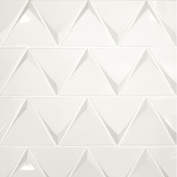 Bedrosians Triangolo 5" x 5" Ceramic Field Tile in White (20-Pack, 1.43SF)