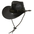 thumbnail image 3 of Western Cowboy Hat Men Casual Cowgirl Sombrero para el escenario de compras de presentación Cosplay Marrón oscuro, 3 of 8
