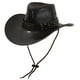 thumbnail image 3 of Moda de sombrero de vaquero cómodo con de jazz de borde de ancho para de viajes Marrón oscuro, 3 of 8