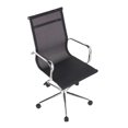 thumbnail image 6 of Mirage Contemporary Office Chair in Chrome and Black by LumiSource, 6 of 7