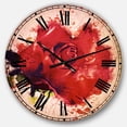 thumbnail image 1 of DesignArt Belle Rose Rouge Vif Grande Horloge Murale, 1 of 2