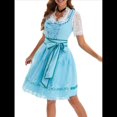 thumbnail image 3 of Trajes de Oktoberfest para Mujer: Vestido Dirndl para el Traje Tradicional Bávaro Alemán Azul Agua XXL, 3 of 10