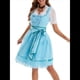 thumbnail image 3 of Trajes de Oktoberfest para Mujer: Vestido Dirndl para el Traje Tradicional Bávaro Alemán Azul Agua S, 3 of 10