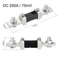 thumbnail image 2 of Unique Bargains 75mV 250A Shunt Resistor for DC Current Ammeter Analog Panel Meter External Shunt, 2 of 3