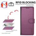 thumbnail image 6 of For Google Pixel 9a 6.3inch Phone Case Wallet, RFID Blocking Magnetic Buckle Flip Leather TPU Cover with Card Holder Wrist Strap Shockproof Phone Case,Purple,For Google Pixel 9a, 6 of 9