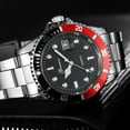 thumbnail image 4 of Fsqjgq Watches for Men Classic Stainless Steel Date Sport Quartz Analog Wrist Watch Mens Dress Watches Red, 4 of 8