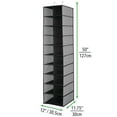 thumbnail image 5 of mDesign Large 20 Shelf Fabric Over Rod Closet Hanging Storage Unit - Gray/Black, 5 of 6