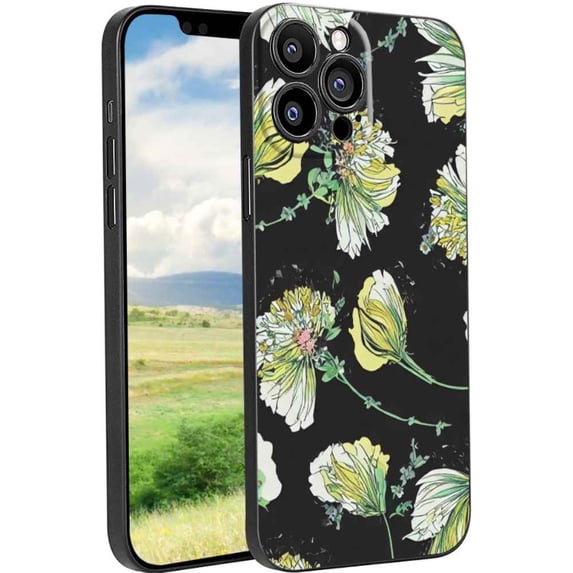 Compatible with iPhone 13 Pro Phone Case, Floral 112 Case Men Women, Flexible Silicone Shockproof Case for iPhone 13 Pro