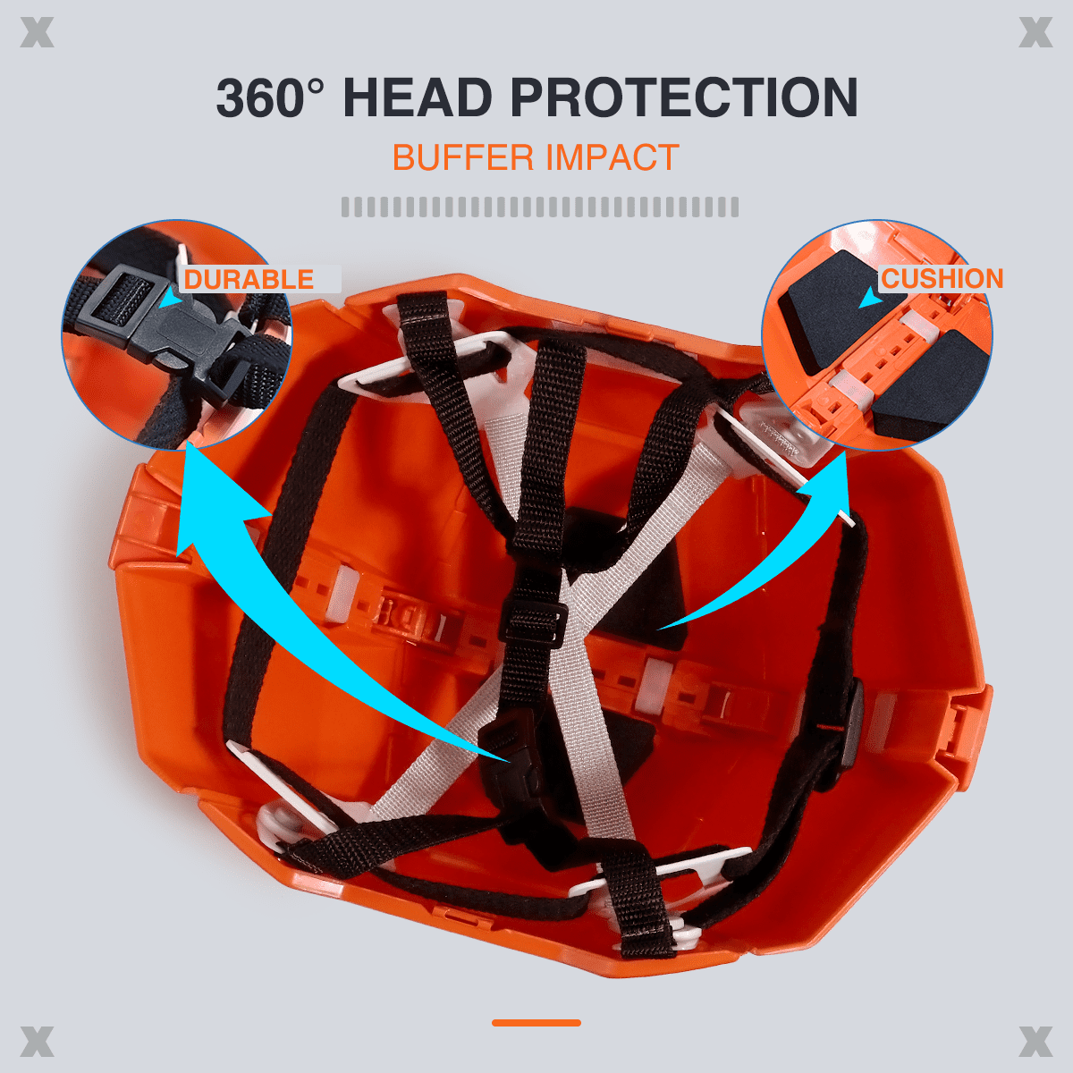 Foldable Safety Hardhat Helmet Outdoors Collapsible Helmet Perfect Construction Hard Hats Safety Cap One Size for Offices Earthquake Public Facilities of Disaster (Orange)